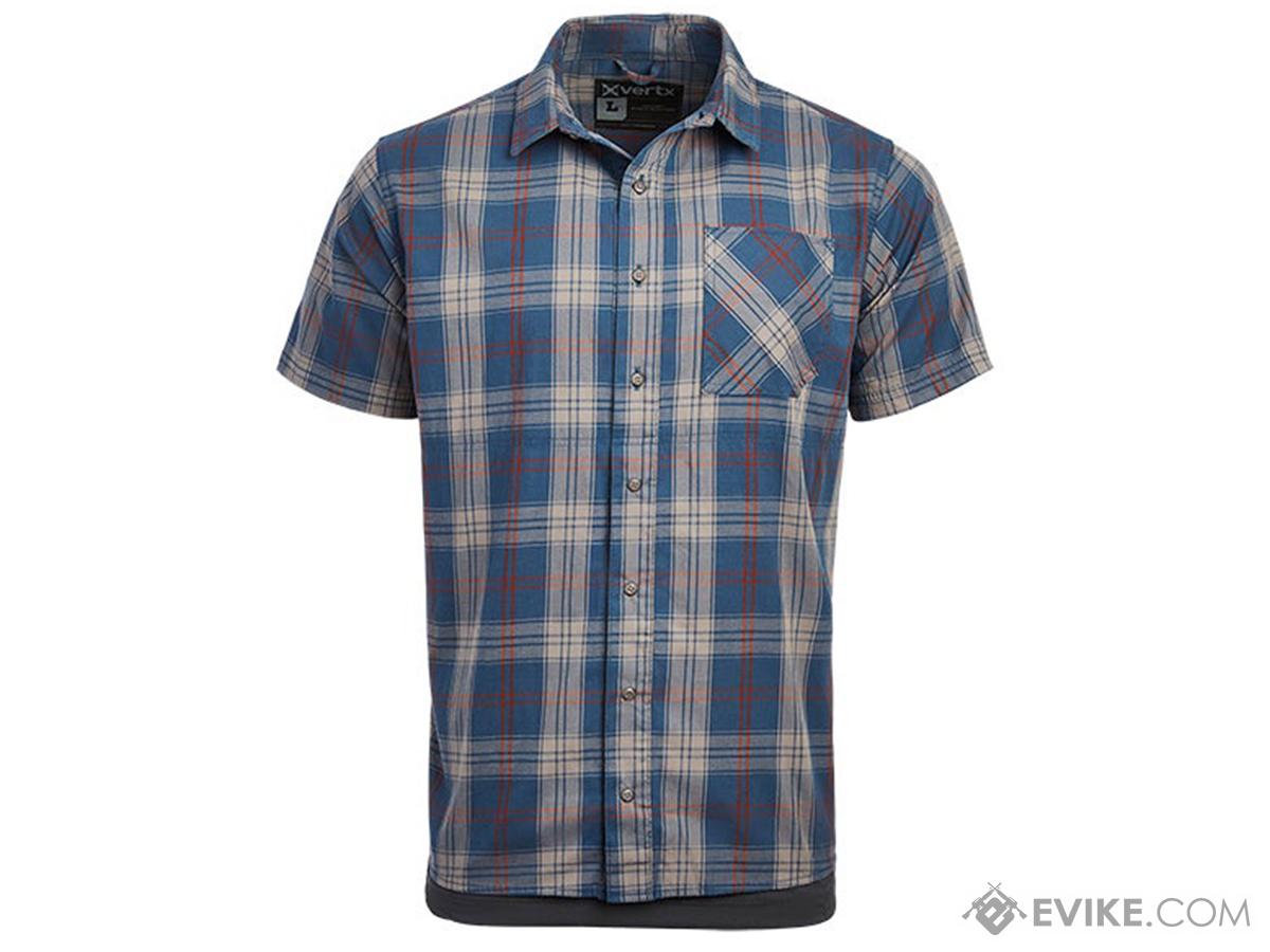 VERTX Guardian Stretch Short Sleeve Shirt (Color: Steve Rogers Plaid / Small)