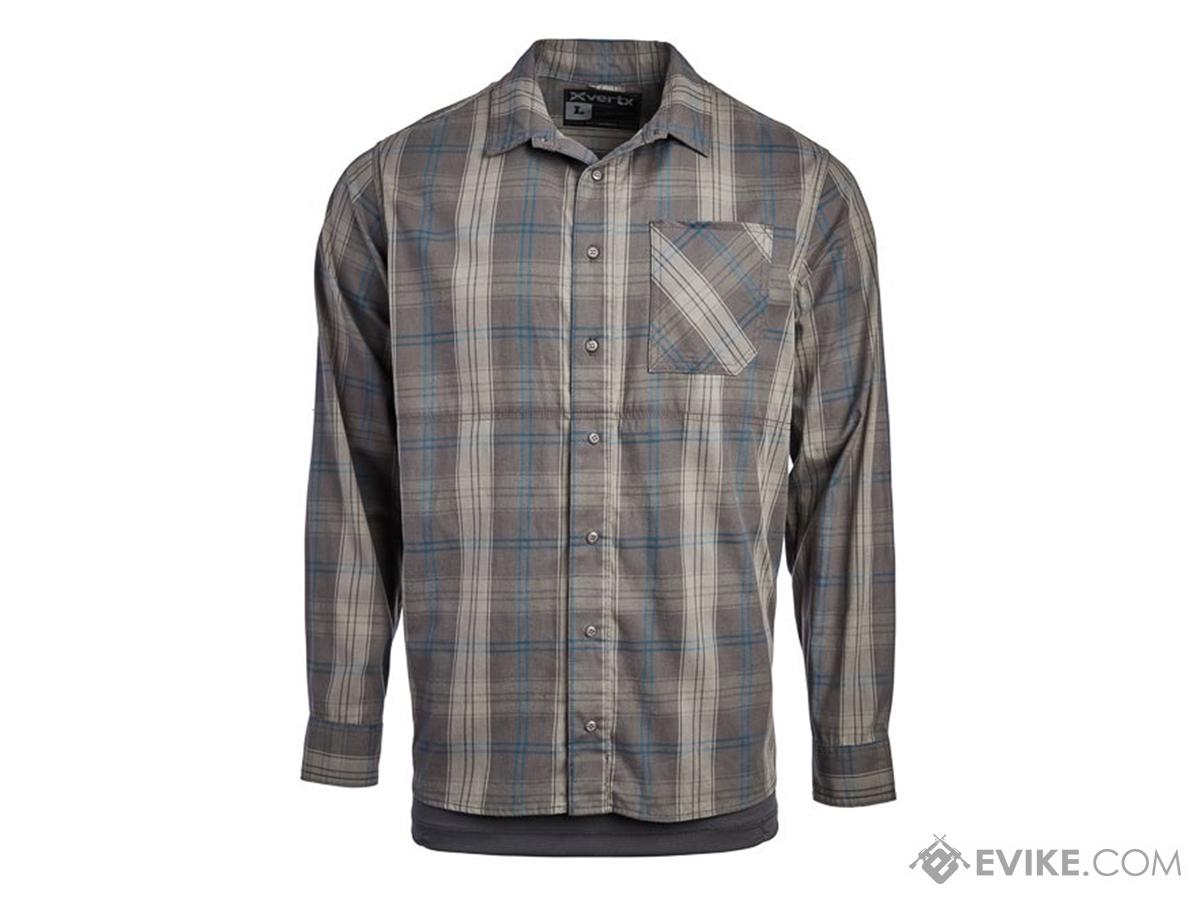 VERTX Guardian Stretch Long Sleeve Shirt (Color: Hurricane Plaid / Small)