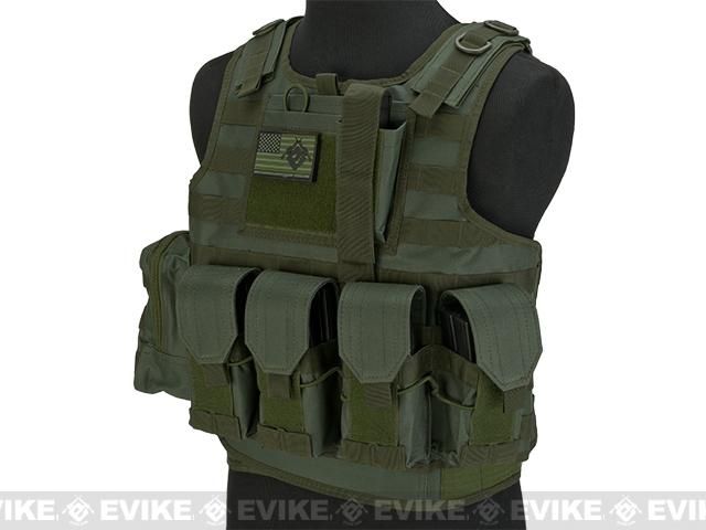 Matrix CIRAS Style Assault Vest with Pouches (Color: OD Green ...