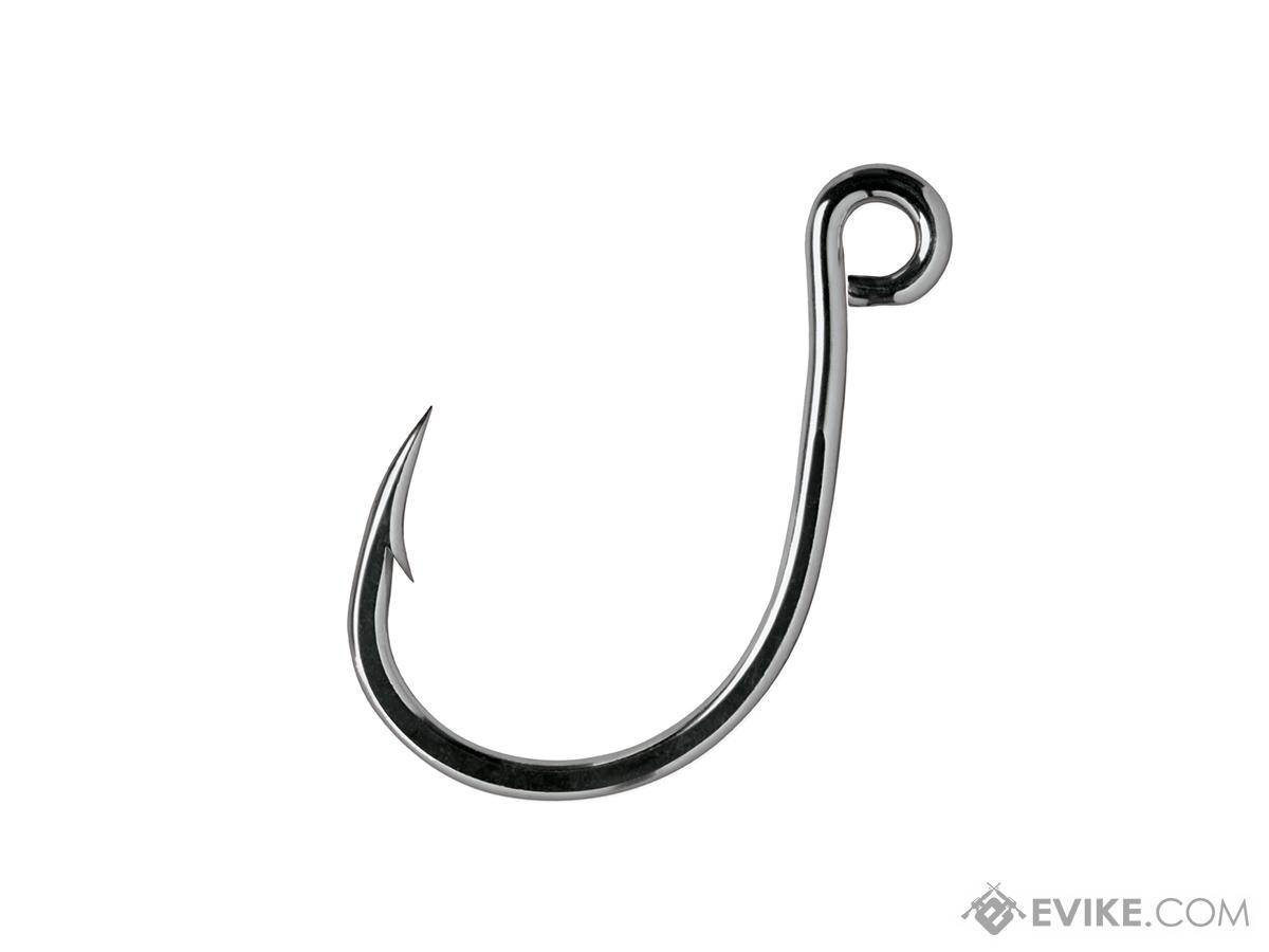 VMC Inline Single 4X Saltwater Fishing Hook (Color: Coastal Black / #1/0)