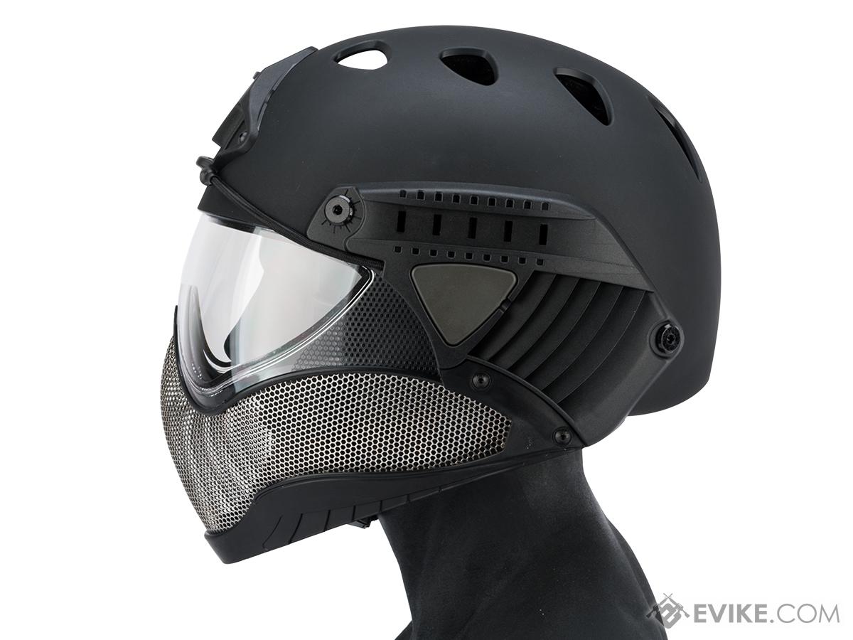 WARQ Full Face Protection Helmet System (Color: Black / Clear Lens ...