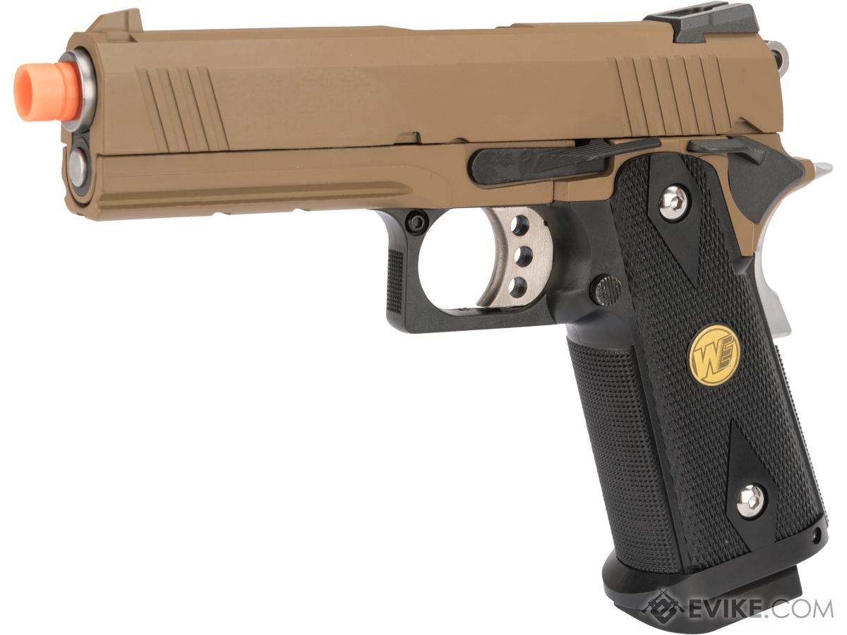 WE-Tech Hi-CAPA Airsoft Gas Blowback Pistol (Model: 4.3 2011 Commander / Tan / Green Gas)