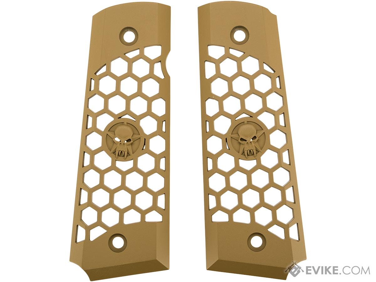 WE-Tech 1911 Hex Cut Pistol Grip Panels (Color: Tan)