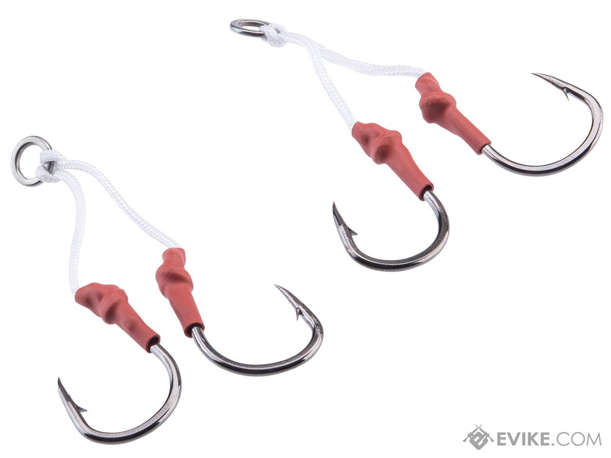 Battle Angler Double Stinger Jigging Hook Set (Color: Red Nickle / 5/0)