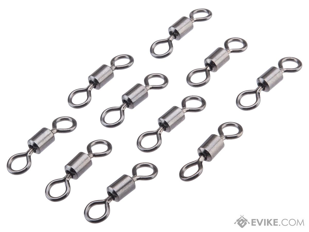 Battle Angler Stainless Steel Rolling Barrel Swivel (Size: 3/0 / 10 Pack)