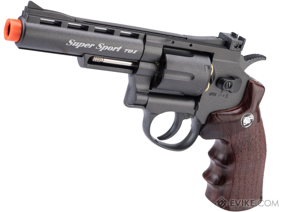 WinGun CO2 Powered Full Metal High Power Airsoft 6mm Magnum Gas Revolver (Color: Black / 4)