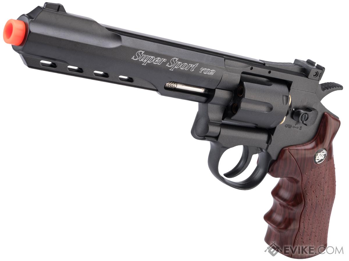 WinGun CO2 Powered Full Metal High Power Airsoft 6mm Magnum Gas Revolver (Color: Black / 6)