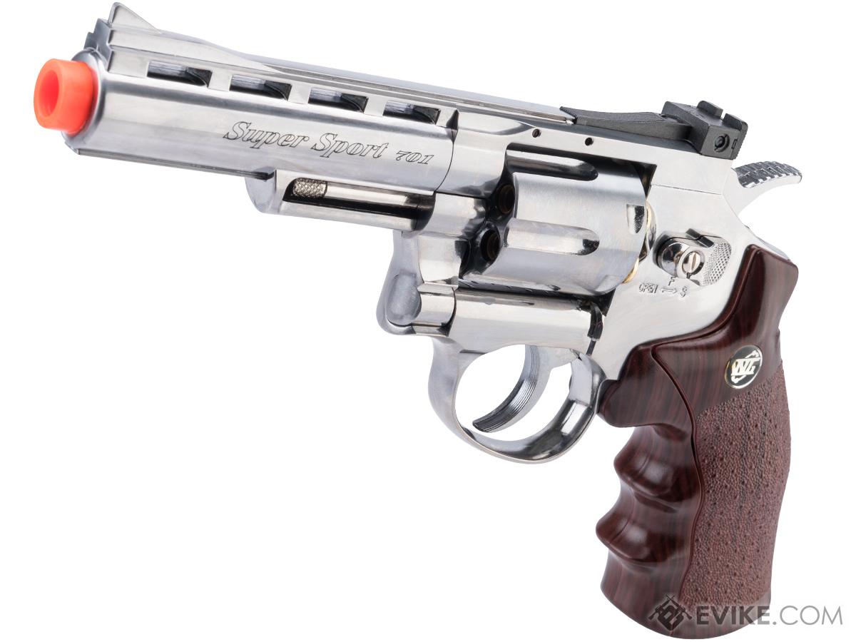 WinGun CO2 Powered Full Metal High Power Airsoft 6mm Magnum Gas Revolver (Color: Chrome / 4)