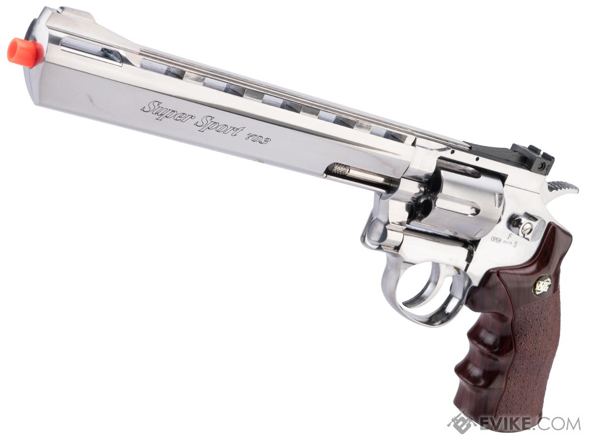 WinGun CO2 Powered Full Metal High Power Airsoft 6mm Magnum Gas Revolver (Color: Chrome / 8)