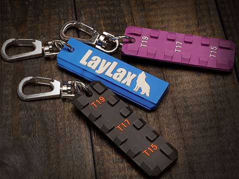 Laylax Satellite Rubber Picatinny Rail Style Keychain (Color: Purple)