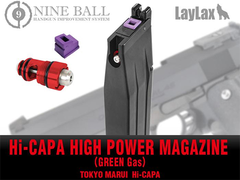 Laylax Nine Ball 30 Round High Power Magazine for Hi-CAPA Gas Blowback Airsoft Pistols