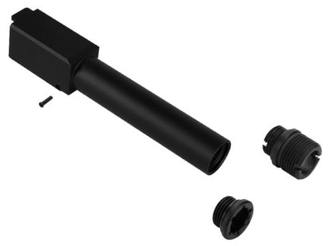 Nine Ball Non-Recoiling Two-Way Outer Barrel for Elite Force GLOCK 19X Airsoft Gas Blowback Pistols (Color: Black)