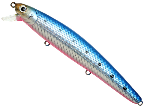 Lucky Craft FlashMinnow 110 Saltwater Fishing Lure (Model: Super Glow Blue-Pink Sardine)