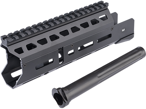 LCT M-LOK Tactical Handguard & Outer Barrel Set for LCT AK Airsoft Rifles (Model: Black / 9.5)