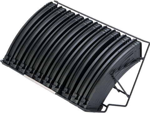 LCT Steel Magazine Holder w/ 10-Pack of Hi-Cap LCT AK AEG Magazine (Type: 600 Round / Steel AKM Type)