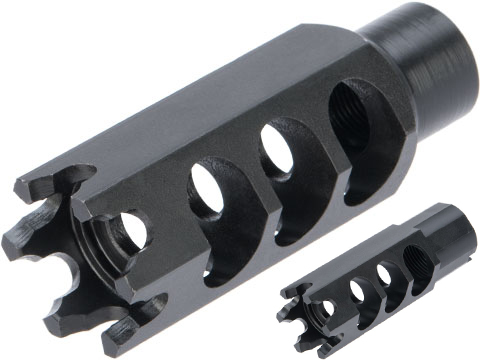 LCT Steel Hexagon Flash Hider for AK Series Airsoft AEG Rifles 