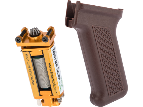 LCT Slim Motor Grip for AK Series Airsoft AEGs (Type: Brown / High Torque Motor)