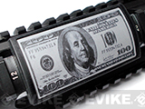 Custom Gun Rails Large Laser Engraved Aluminum Rail Cover (Model: Hundred Dollar Bill / 20mm Picatinny Rail Version)