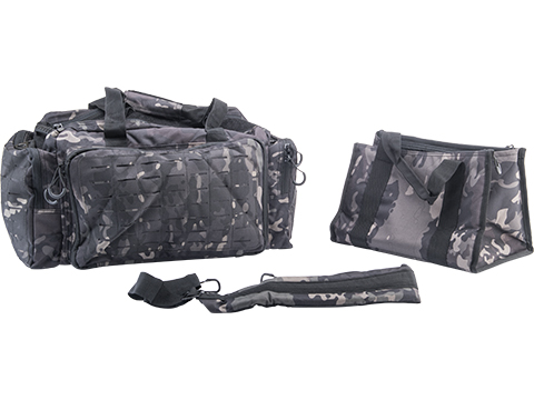 Matrix Tactical Large Capacity Range Duffel Bag w/ Internal Divider & Shoulder Strap (Color: Black Camo)