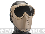 SanSei Type Tactical Low Profile Airsoft Mesh Mask - Dark Earth