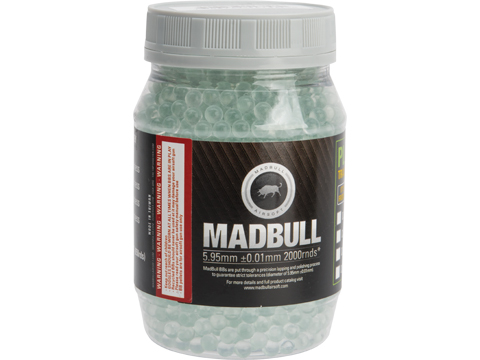 MadBull Special Op Grade 6mm Target Practice Airsoft BB (Model: .28g Glass / 2000rd Bottle)