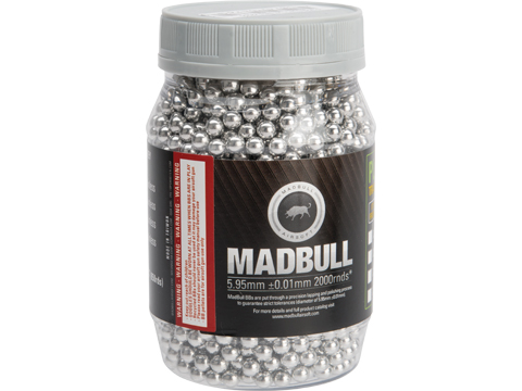 MadBull Special Op Grade 6mm Target Practice Airsoft BB (Model: .30g Aluminum / 2000rd Bottle)