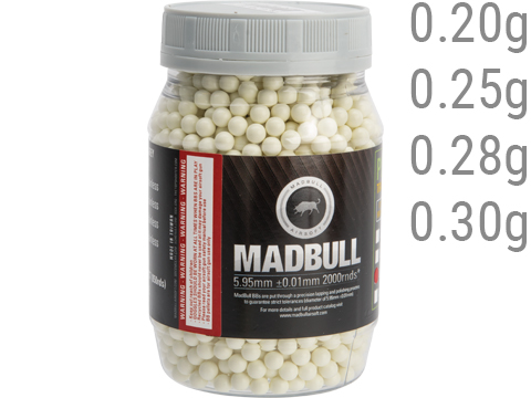 MadBull Precision 6mm PLA Biodegradable Airsoft Tracer BB (Model: .20g Green / 2000rd Bottle)