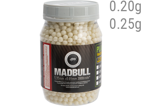 MadBull Precision 6mm Airsoft Tracer BB (Model: .25g Alien Green / 2000rd Bottle)