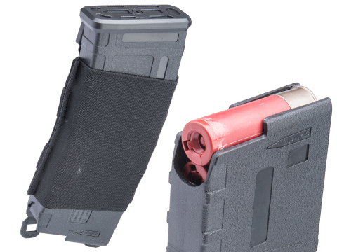 Matrix AR15 Magazine Shaped Shotgun Shell Quick Holder w/ Universal Elastic Magazine Pouch 