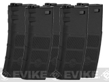 Evike High RPS Polymer Training Magazine w/ EV Texturing for M4 Airsoft AEG Rifles (Type: 360rd Hi-Cap / Black / 5-Pack)