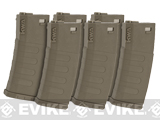 KWA K120 120rd Polymer Midcap Magazine for M4 / M16 Series Airsoft AEG Rifles (Color: Flat Dark Earth / Set of 6)