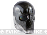 Evike.com R-Custom Fiberglass Wire Mesh Airsoft Army Mask - Carbon Fiber Silver