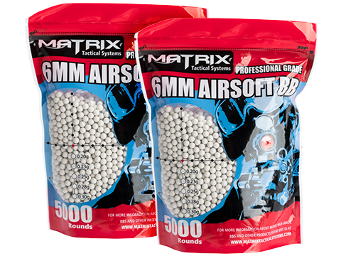 Matrix Match Grade 6mm Airsoft BBs (Color: .23g / 10000 Rounds / White)