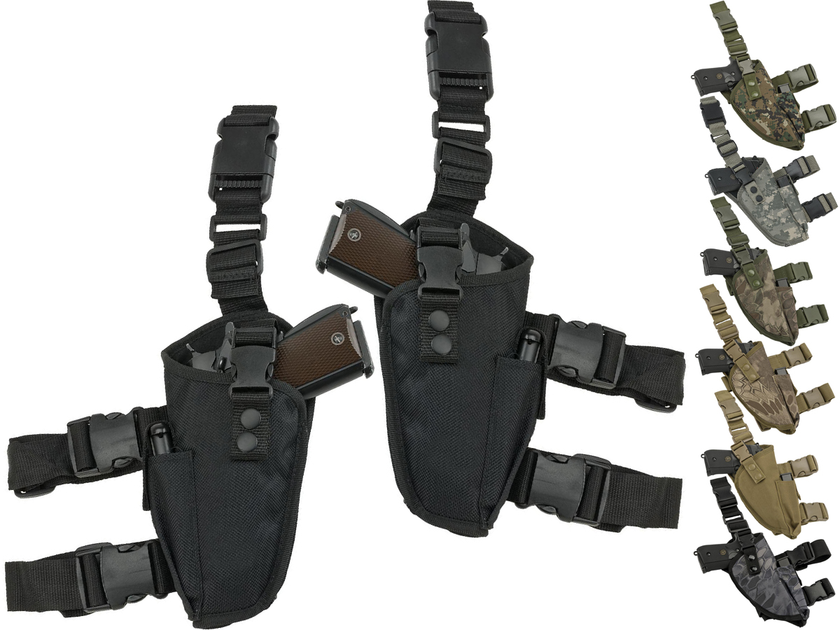  Game Face SAH04 Airsoft Leg Holster With CO2 Pouch, Black : Airsoft  Holsters : Sports & Outdoors