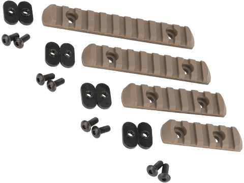 Polymer Rail Set for PTS MOE Hand Guard Series (Color: Dark Earth)