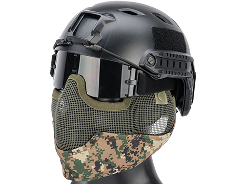 Matrix Iron Face Carbon Steel Striker Gen2 Metal Mesh Lower Half Mask (Color: Digital Woodland)