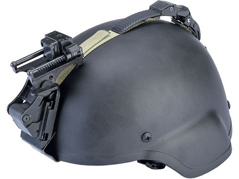 Matrix MICH 2000 Fiberglass Airsoft Helmet w/ NVG Mount & Mount Base (Color: Black)