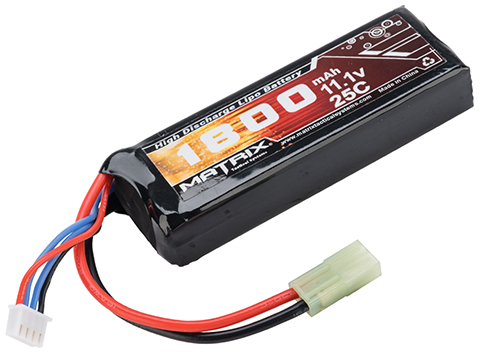 Matrix High Performance 11.1V Brick Type Airsoft LiPo Battery (Model: 1800mAh - 25C / Small Tamiya)