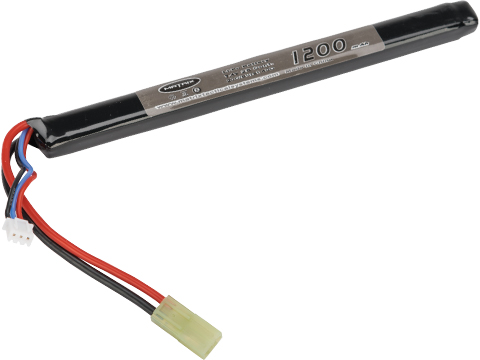 Matrix High Performance 7.4V Stick Type Airsoft LiPo Battery (Model: 1200mAh / 20C / Long / Small Tamiya & Long Wire)
