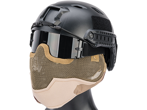 Matrix Iron Face Carbon Steel Striker Gen2 Metal Mesh Lower Half Mask (Color: 3 Color Desert)