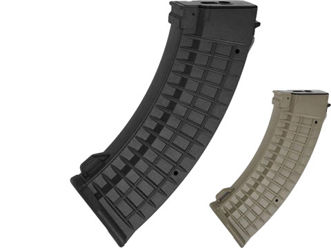 Matrix 110rd Waffle Type Polymer Magazine for AK Series Airsoft AEG Rifles (Color: Black)