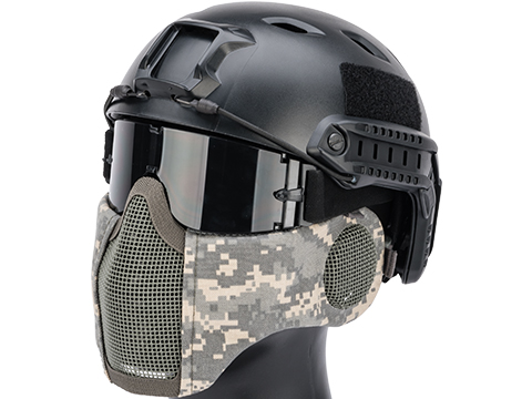 Matrix Carbon Striker Mesh Mask w/ Integrated Mesh Ear Protection (Color: ACU)