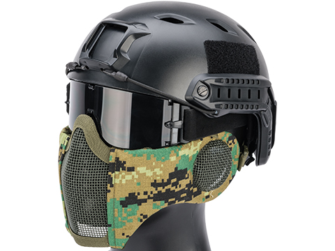 Matrix Carbon Striker Mesh Mask w/ Integrated Mesh Ear Protection (Color:  OD Green) - US Airsoft, Inc.