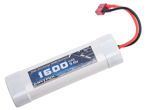 Matrix High Output Small Type Airsoft NiMH Battery (Configuration: 9.6V / 1600mAh / Standard Deans)