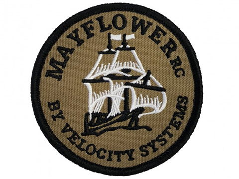 Mayflower RC by Velocity Systems Embroidered Hook & Loop Morale Patch (Color: Coyote Brown)