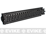 Madbull Daniel Defense Licensed AR15 Lite Rail for M4 Airsoft AEG Rifles (Color: Black / 12)