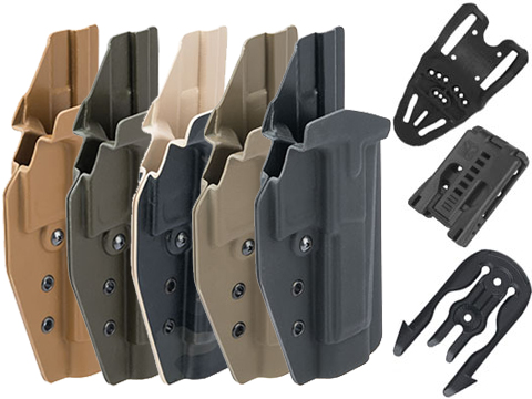 MC Kydex Airsoft Elite Series Pistol Holster for CZ P-09 Shadow (Model: Black / No Attachment / Right Hand)