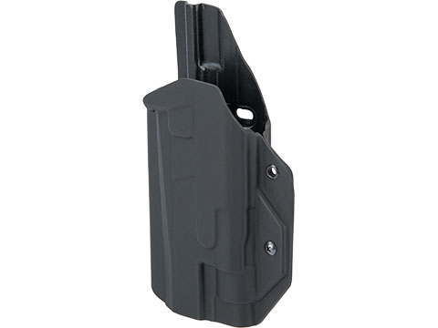 MC Kydex Airsoft Elite Series Pistol Holster for CZ P-09 w/ TLR-1 Flashlight (Model: Black / No Attachment / Left Hand)
