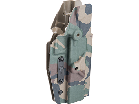 Milwaukee Custom Kydex Alpha Series Kydex Holster for Hi-CAPA Gas Airsoft Pistols (Color: M81 Woodland / Non-Lightbearing)