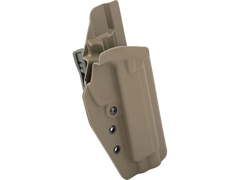 MC Kydex Airsoft Elite Series Pistol Holster for CZ SP-01 Shadow (Model: Flat Dark Earth / TEK-LOK Black Foliage Green / Right Hand)